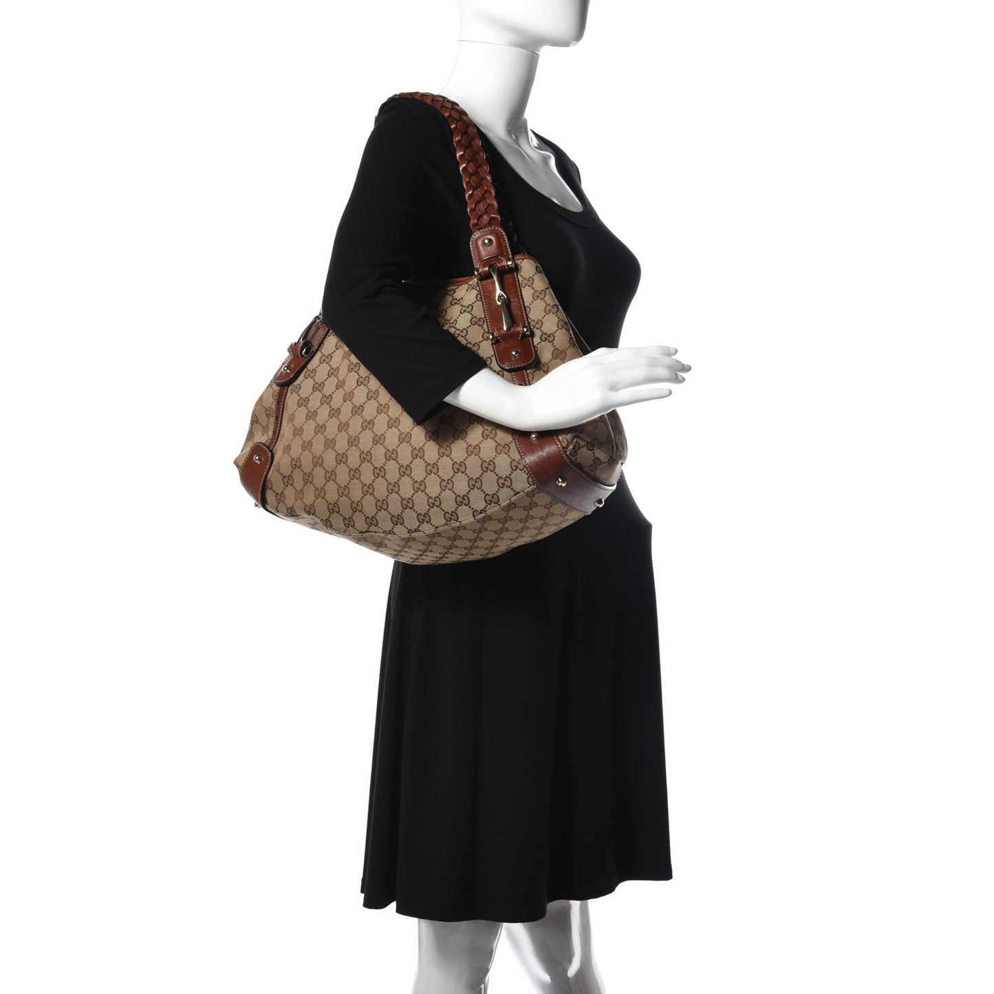 Monogram Medium Pelham Shoulder Bag Brown