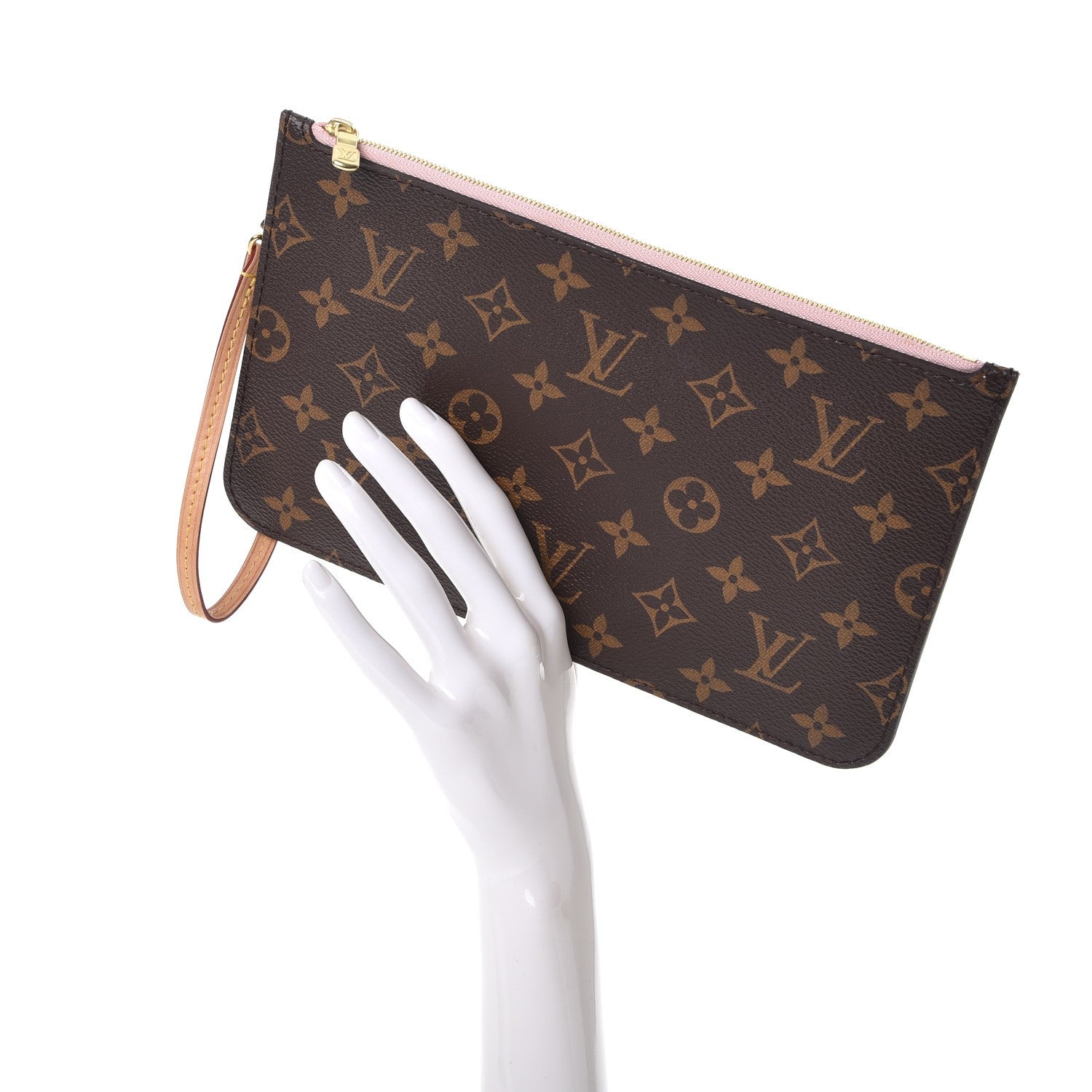 Louis Vuitton Monogram Neverfull MM GM Pochette Rose Ballerine 2 of 7