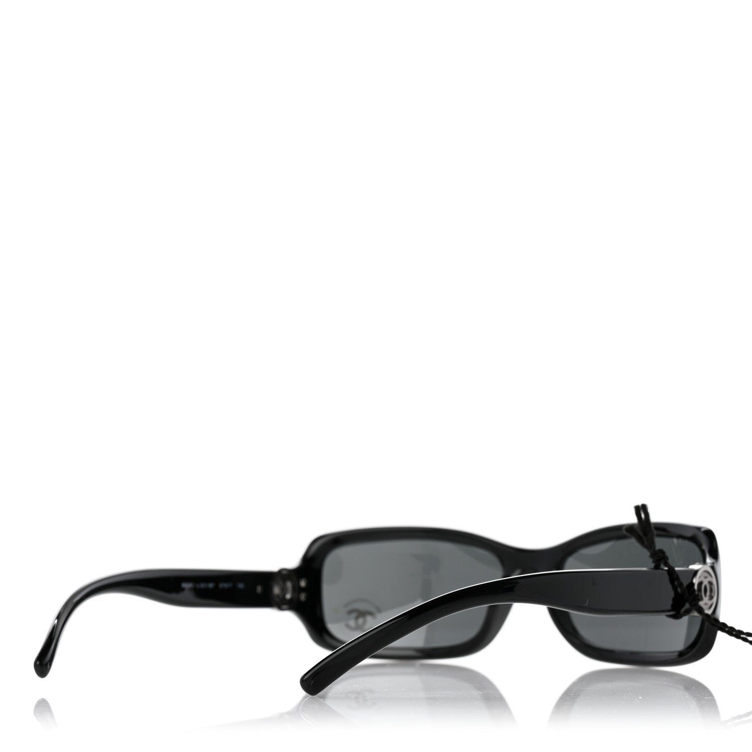 Chanel Acetate Rectangle CC Sunglasses 6024 Black 1312378
