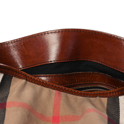 Burberry House Check Bridle Calfskin Medium Gosford Hobo Dark Tan 11 of 13