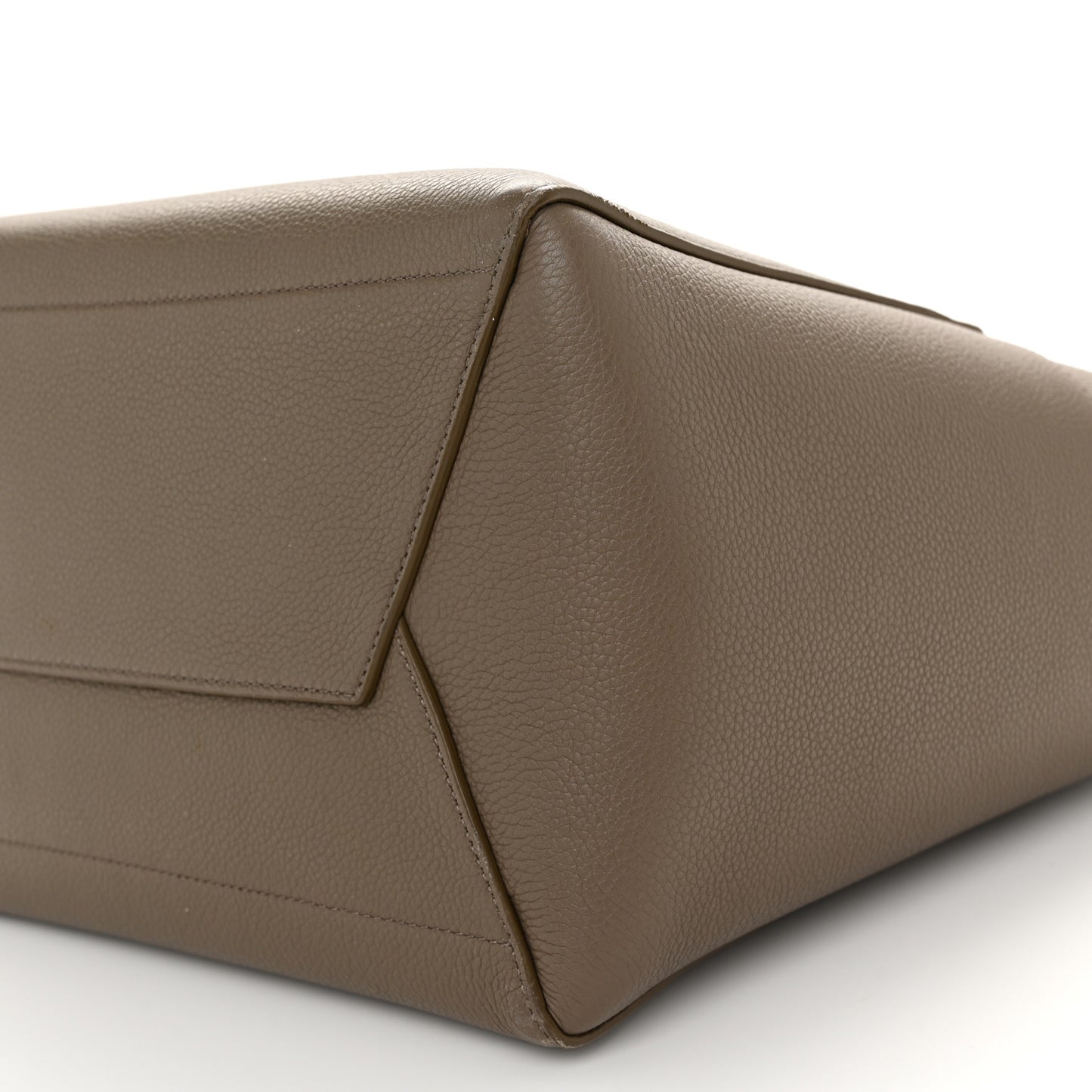 Soft Grained Calfskin Sangle Bucket Bag Taupe
