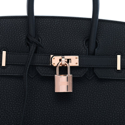 Hermes Togo Birkin 25 Black 6 of 8