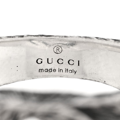Gucci Sterling Silver Interlocking GG Signet Ring 63 10.25 6 of 7