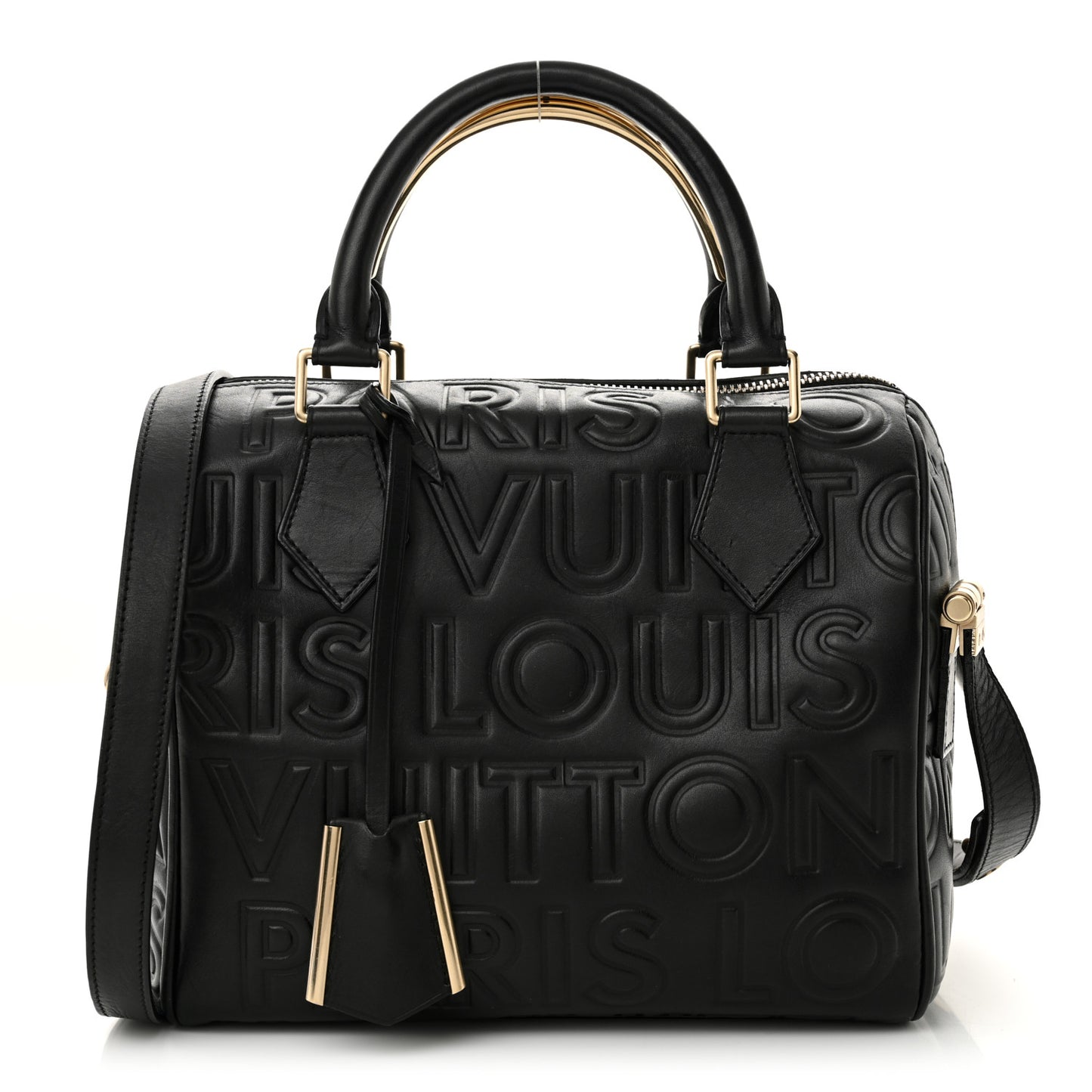 Calfskin Embossed Mini Cube Speedy Black