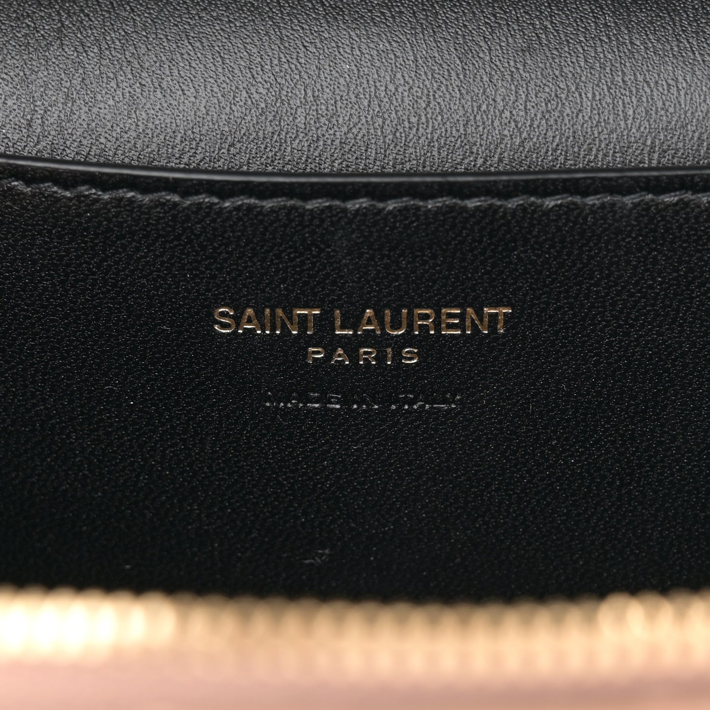 Lambskin Quilted Mini Gaby Vanity Case Dark Toffee