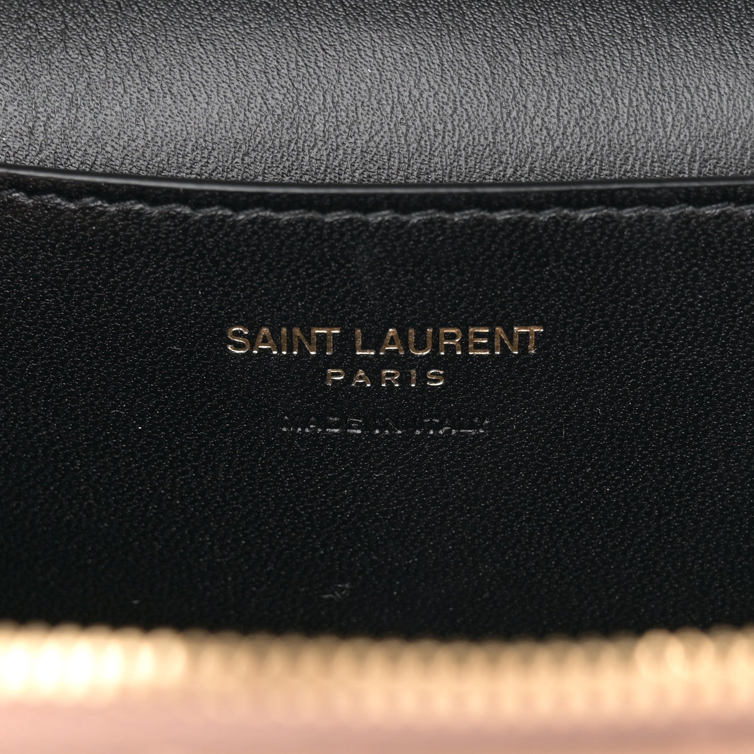 Saint Laurent Lambskin Quilted Mini Gaby Vanity Case Dark Toffee 6 of 14