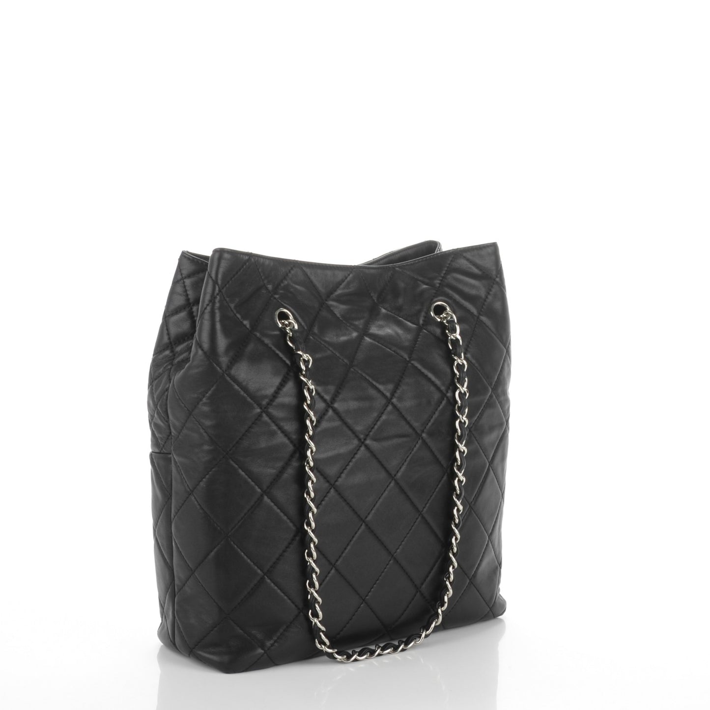 Calfskin Quilted In The Business North South Tote Black