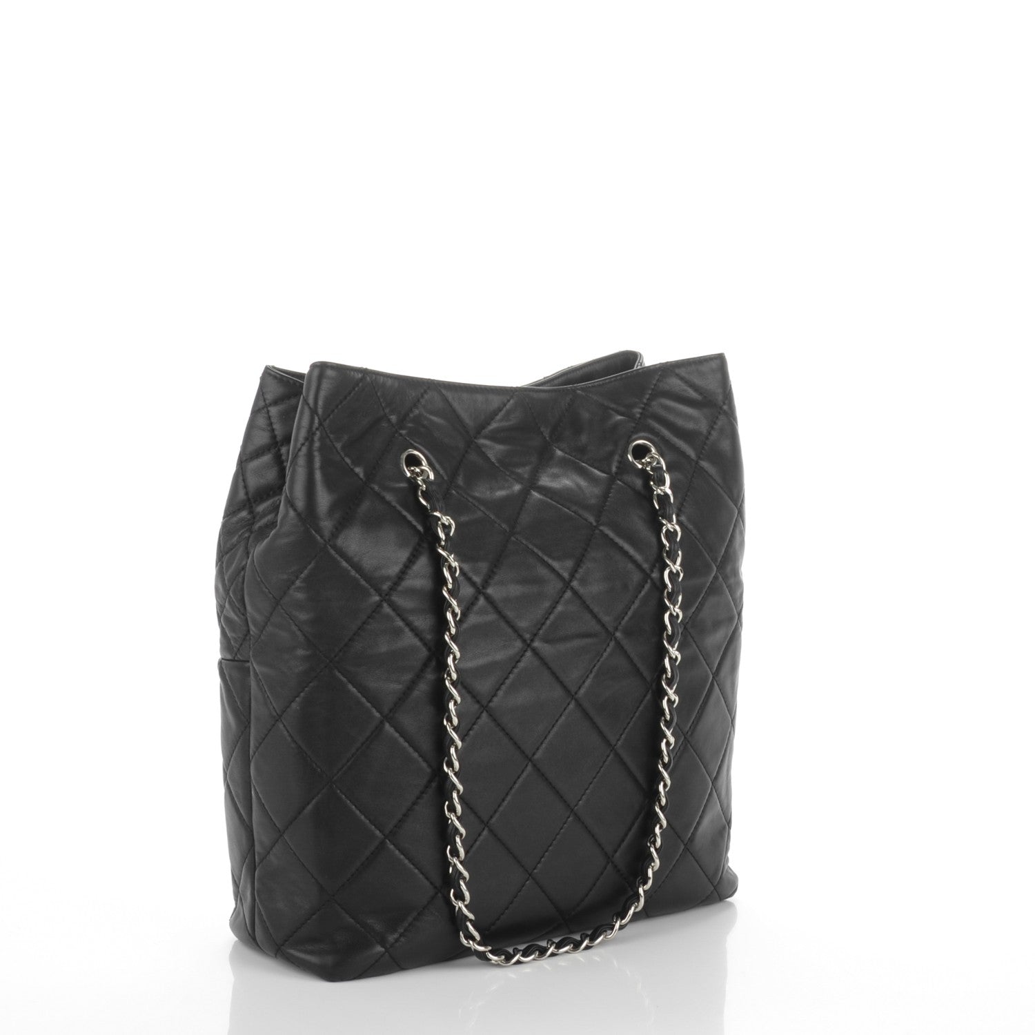 Chanel Calfskin Quilted In The Business North South Tote Black 3 of 7