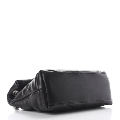 Saint Laurent Lambskin Quilted Small Loulou Puffer Monogram Chain Satchel Black 4 of 9