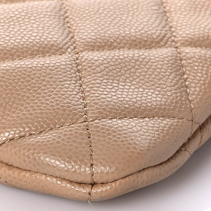 Chanel Caviar Quilted Medium Cosmetic Case Beige 9 of 11