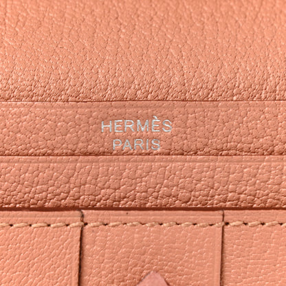 Hermes Ostrich Bearn Gusset Wallet Terre Cuite 6 of 7