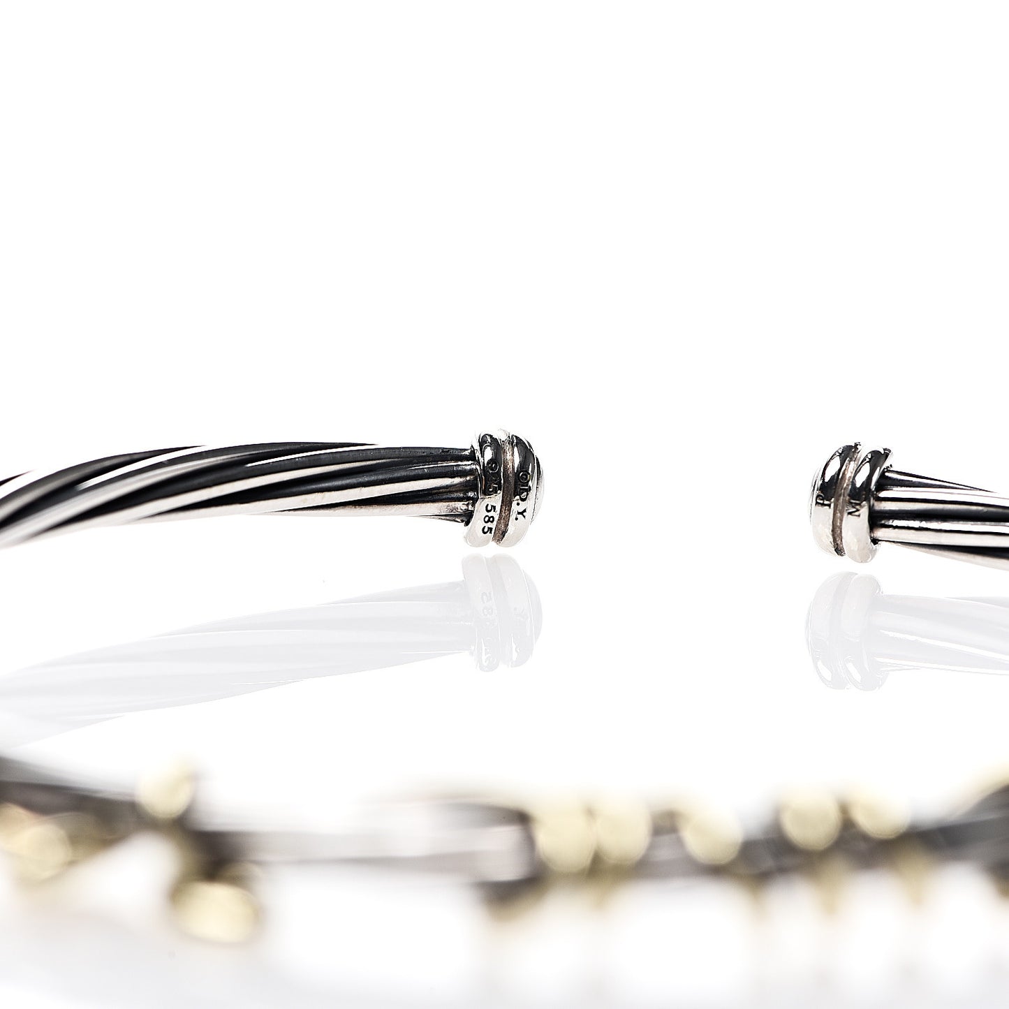 Sterling Silver 14K Yellow Gold DY Whispers Te Amo Bracelet