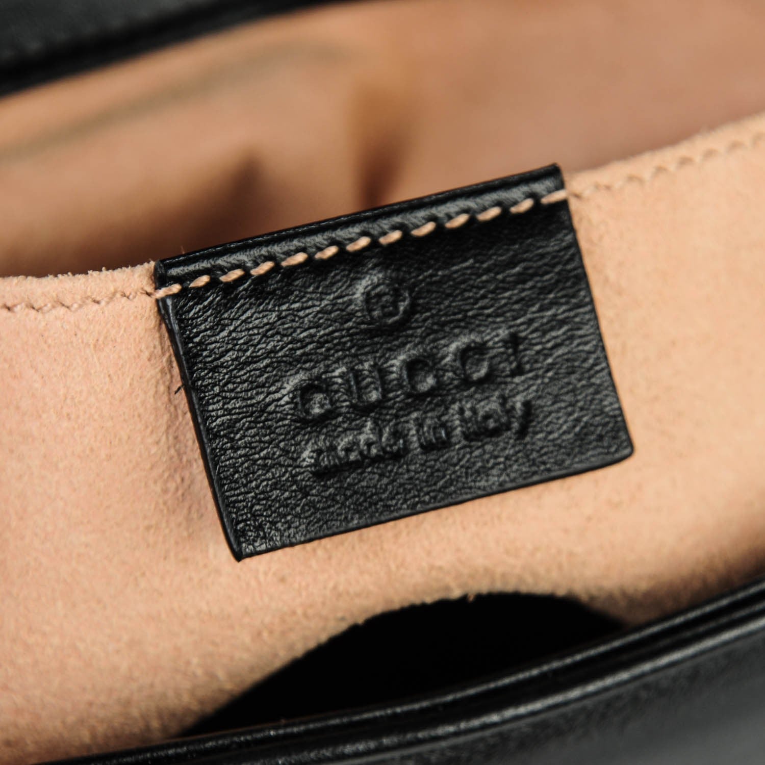Gucci Calfskin Matelasse Mini GG Marmont Shoulder Bag Black 6 of 7