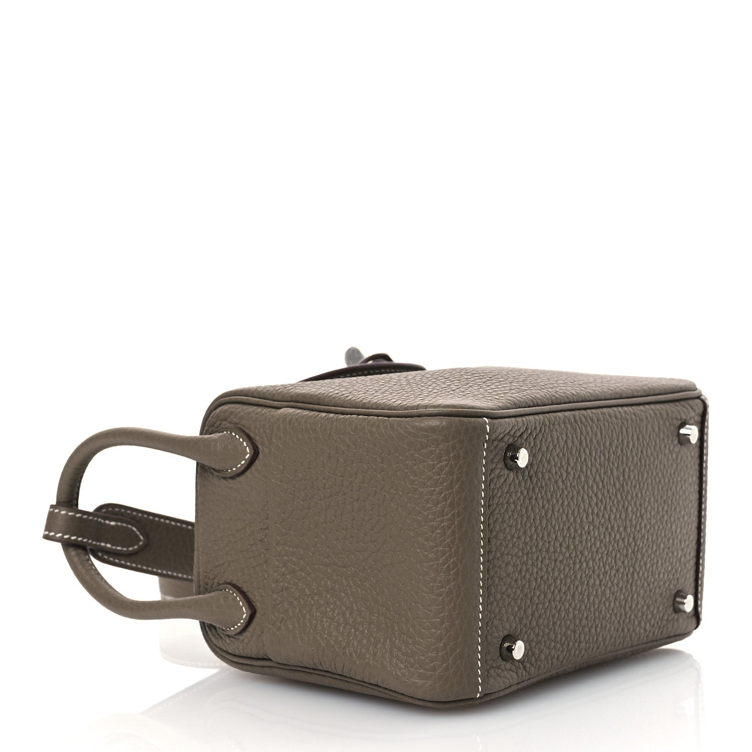 Hermes Taurillon Clemence Mini Lindy 20 Etoupe 4 of 14