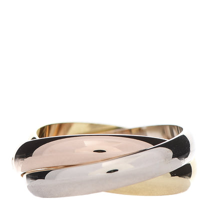 Cartier 18K Pink Yellow White Gold Classic Les Must De Trinity Ring 51 5.75 3 of 6
