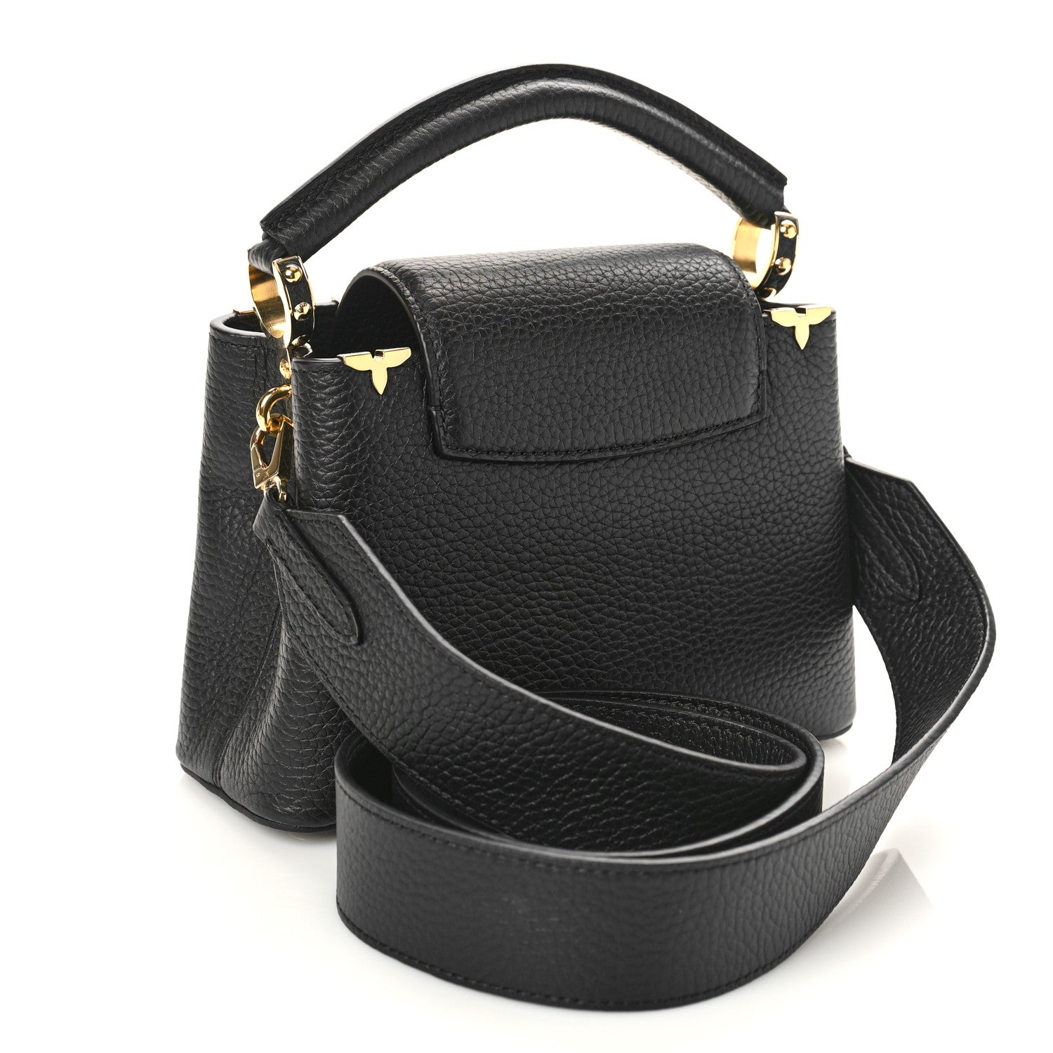 Louis Vuitton Taurillon Embellished Flower Crown Capucines Mini Black 3 of 7
