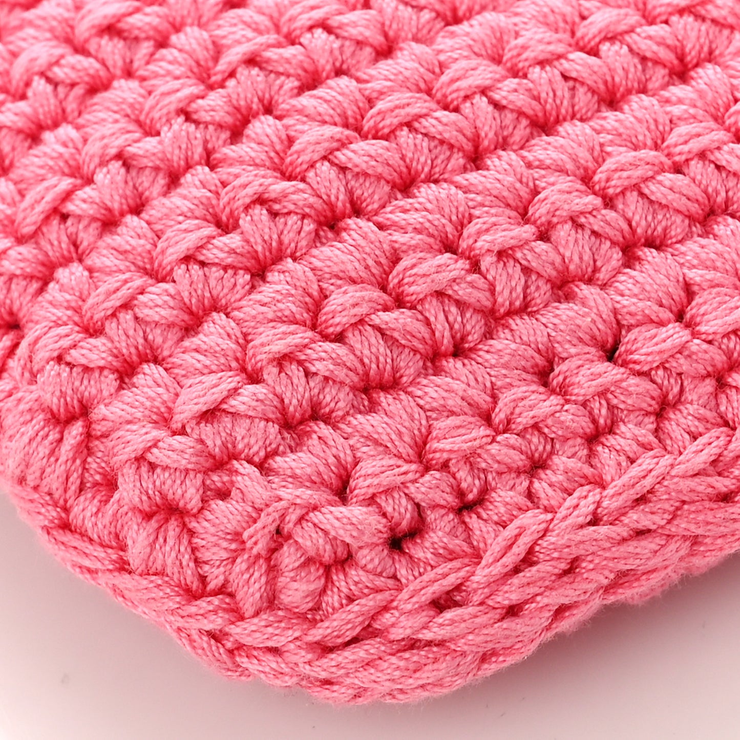 Fabric Crochet Baguette Phone Bag Rosa