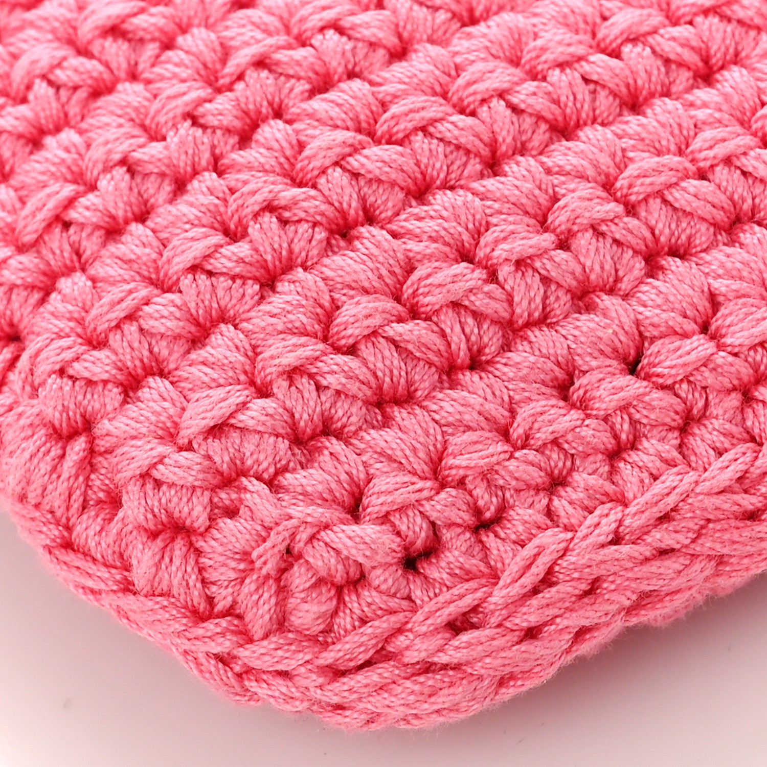Fendi Fabric Crochet Baguette Phone Bag Rosa 7 of 8