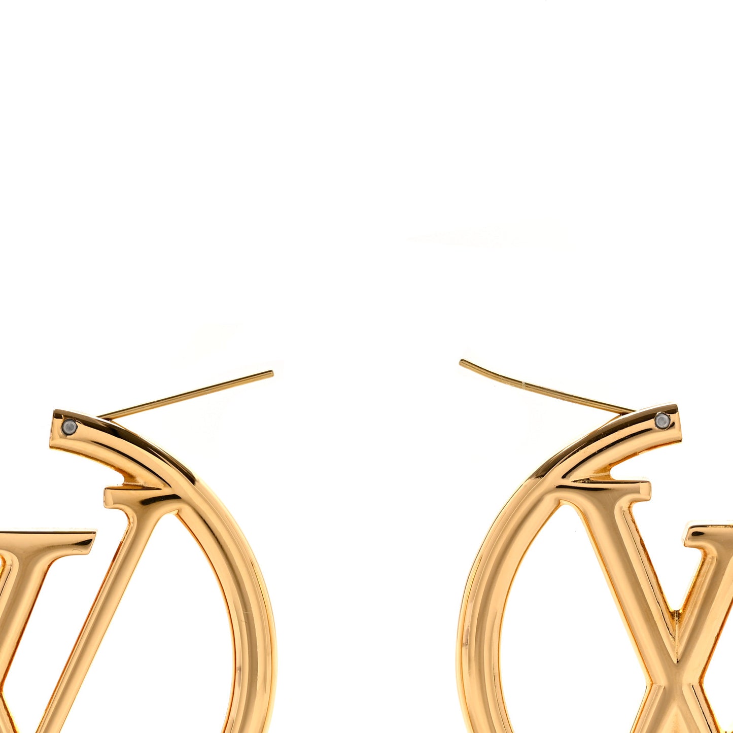 Metal Louise Hoop Earrings Gold