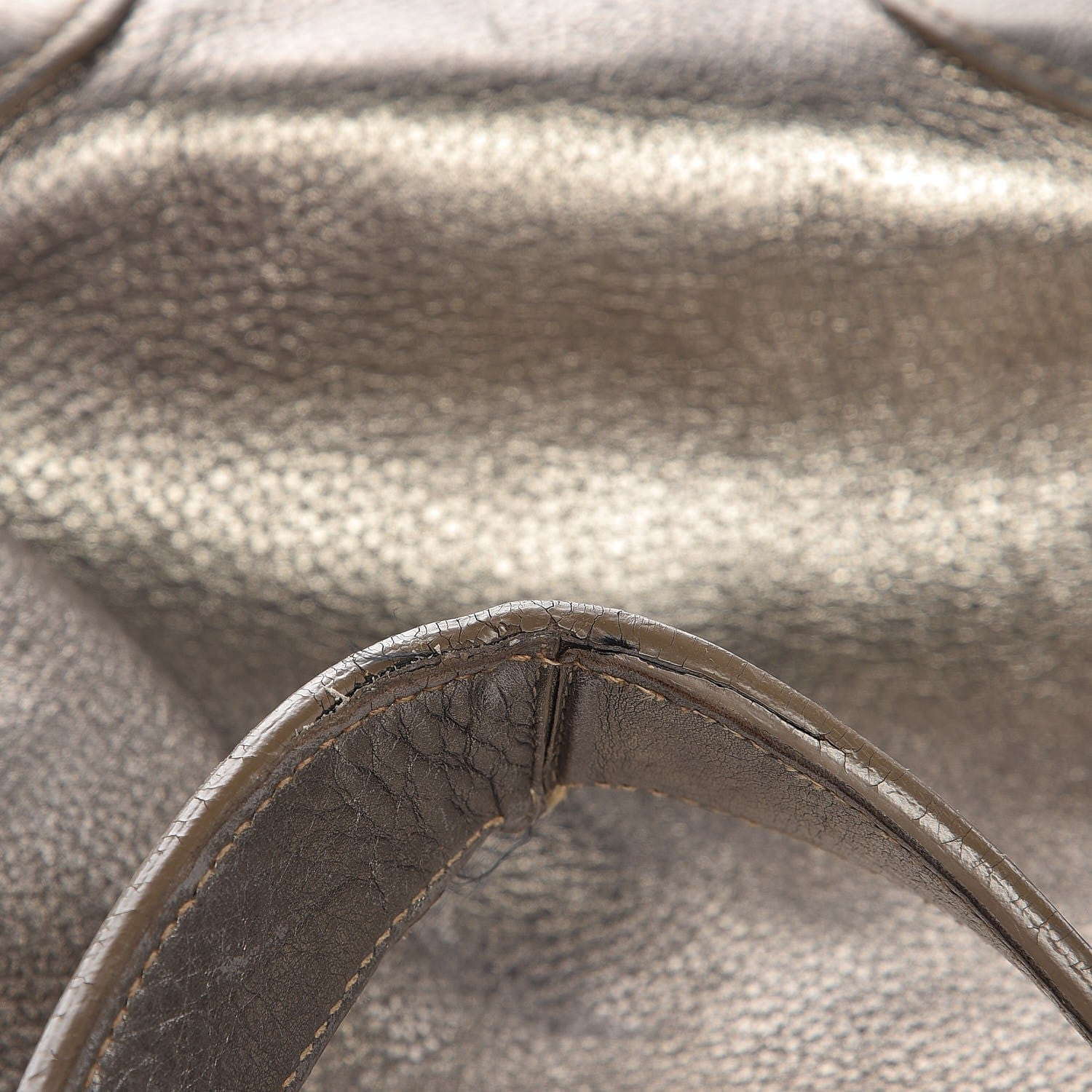 Prada Metallic Vitello Daino Side Pocket Hobo Gold 9 of 10