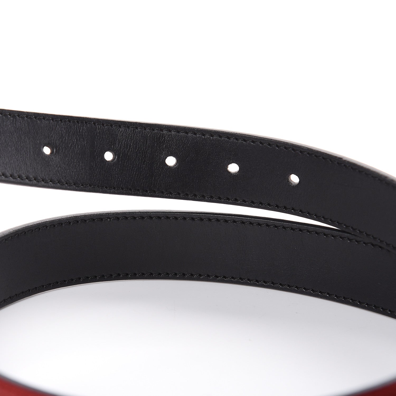 Fendi Vitello Monster Eyes Buckle Belt 100 40 Red Black 4 of 8