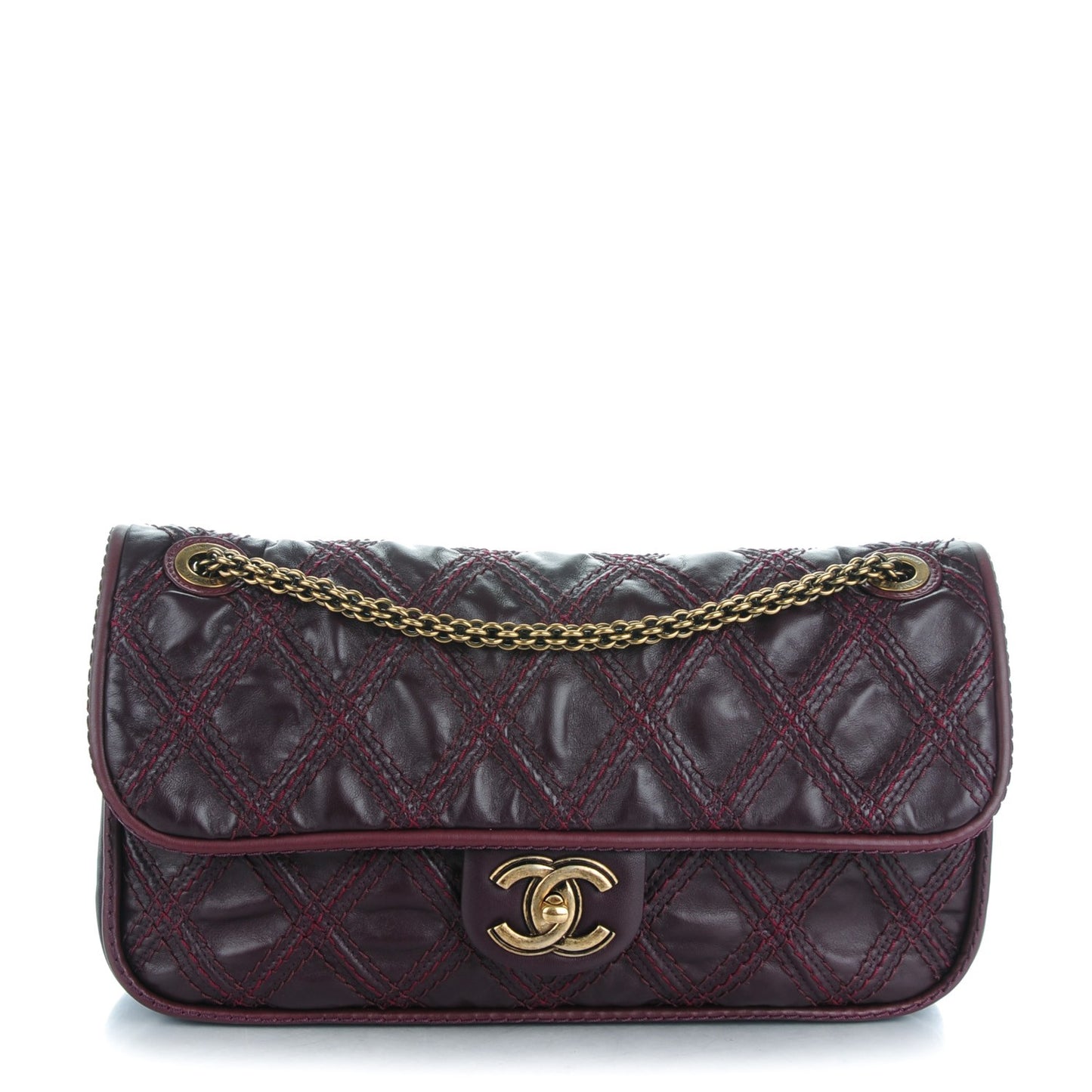 Calfskin Stitch Triptych Flap