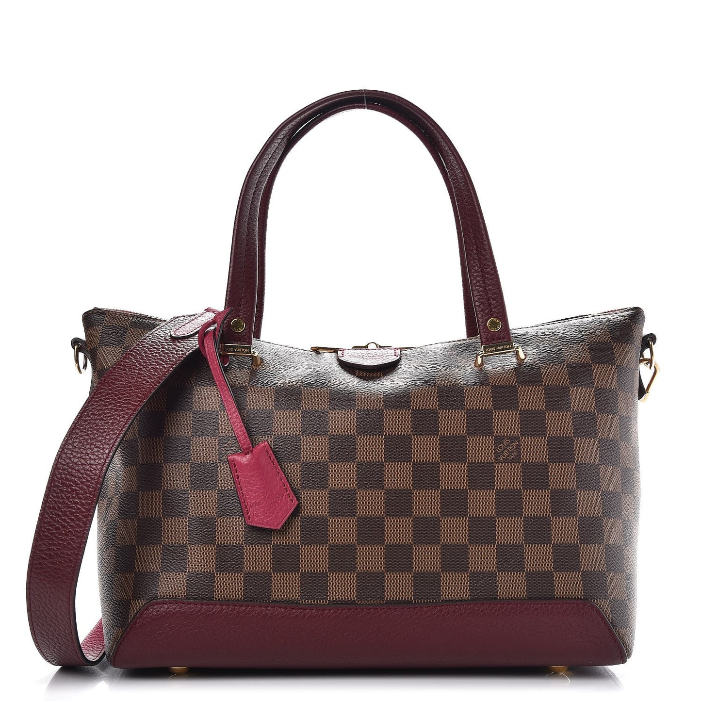 Damier Ebene Cuir Taurillon Hyde Park Fuchsia
