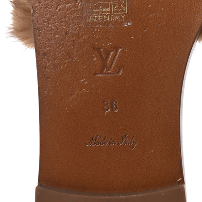 Louis Vuitton Mink Fur Lock It Flat Mule 36 Beige 6 of 11