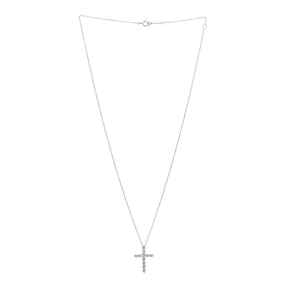 Tiffany Platinum Diamond Medium Cross Pendant Necklace 3 of 6