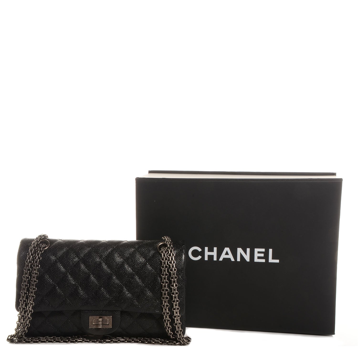 Chanel Caviar Quilted 2.55 Reissue 255 Black 3 of 10