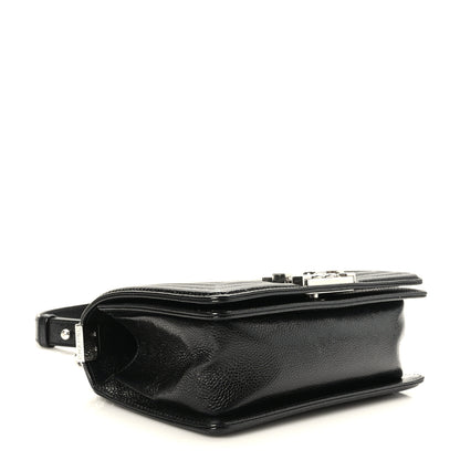 Chanel Iridescent Caviar Chevron Quilted Small Boy Flap Black 4 of 10