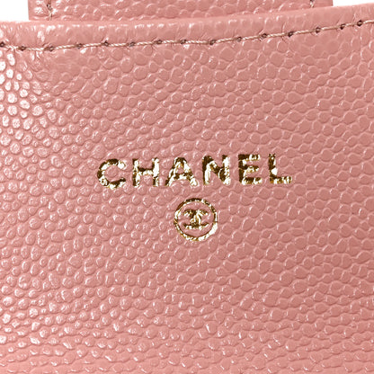 Chanel Caviar Quilted Flap Card Holder Wallet Light Pink 6 of 8