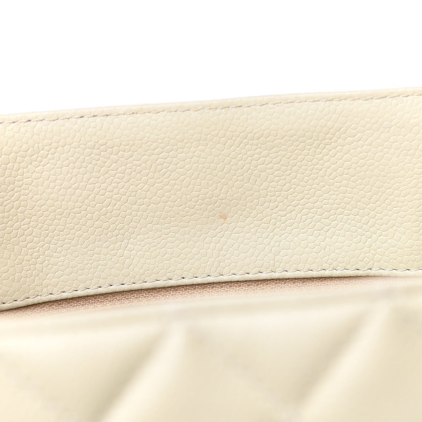 Caviar Quilted Grand Shopping Tote GST Ecru