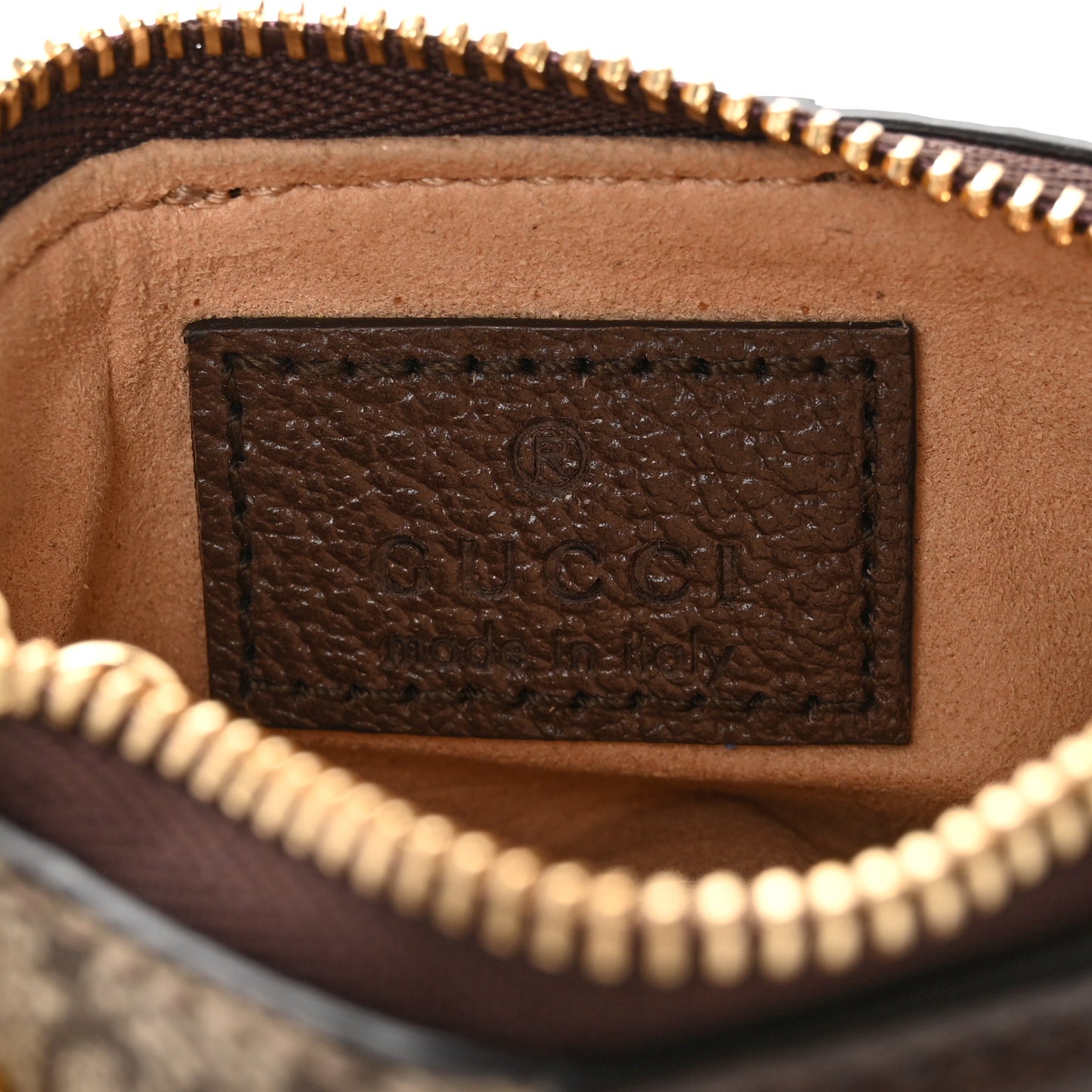 GG Supreme Monogram Web Ophidia Key Case Beige New Acero