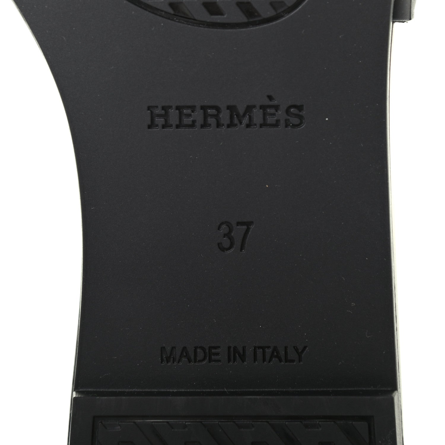 Hermes Rubber Aloha Sandals 37 Black 6 of 8
