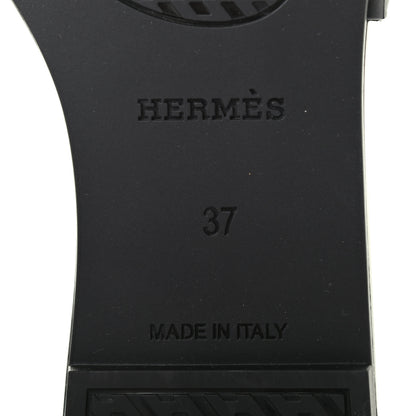 Hermes Rubber Aloha Sandals 37 Black 6 of 8
