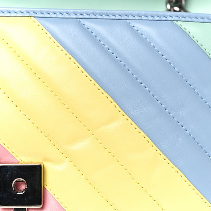 Gucci Calfskin Matelasse Diagonal Small GG Marmont Shoulder Bag Multicolor Pastel 12 of 12