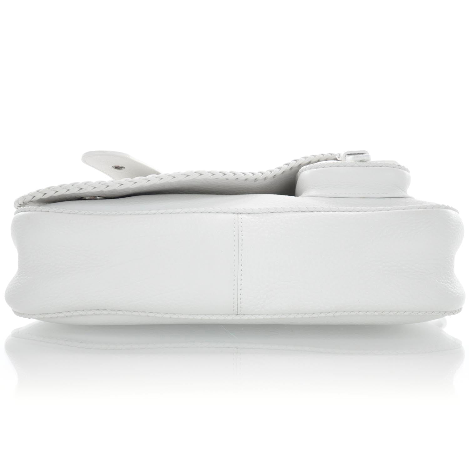 Christian Dior Leather Whipstitch Gaucho White 6 of 9