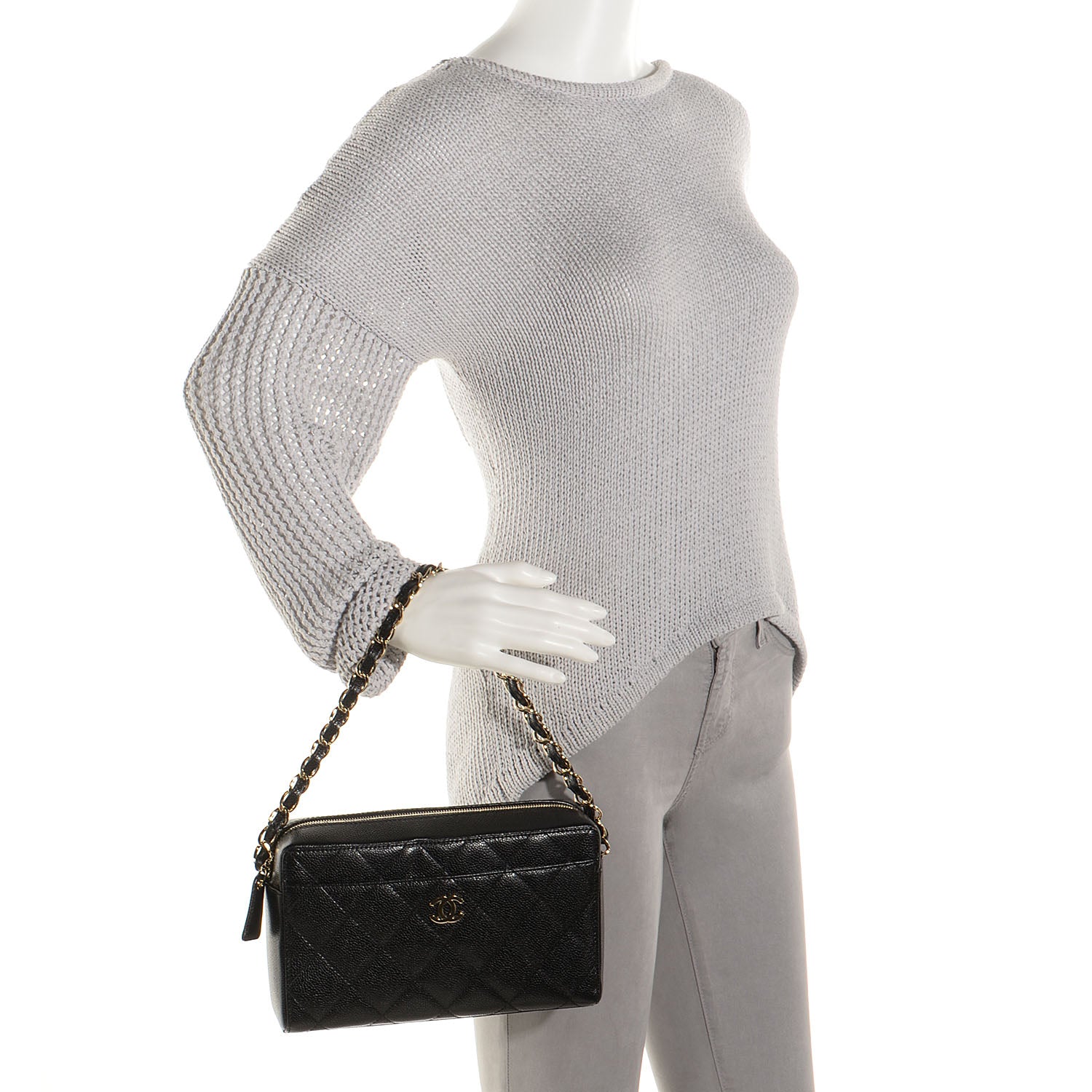 Chanel Caviar Camera Bag Black 2 of 6