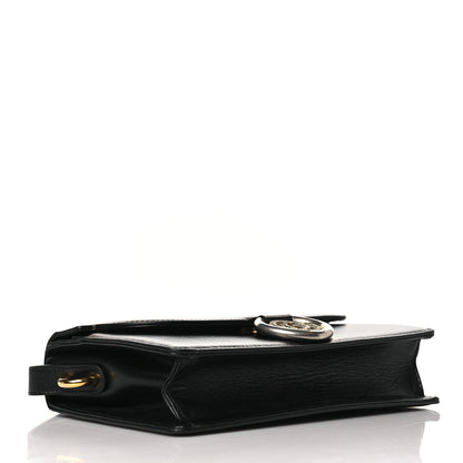 Gucci Textured Calfskin Small Torchon GG Ring Shoulder Bag Black 4 of 9