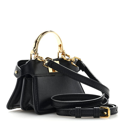 Fendi Shiny Nappa Nano Peekaboo Maxi Handle Satchel Black 3 of 8
