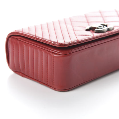 Chanel Glazed Calfskin Quilted Small Coco Boy Flap Red 6 of 11