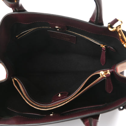 Burberry Grainy Calfskin House Check Medium Banner Tote Mahogany Red 5 of 12
