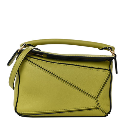 Loewe Calfskin Mini Puzzle Bag Green 2 of 9