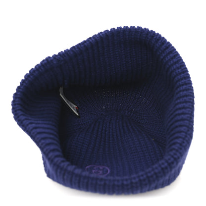 Gucci Wool Cashmere Knit Interlocking G Beanie Hat S Blue 4 of 5