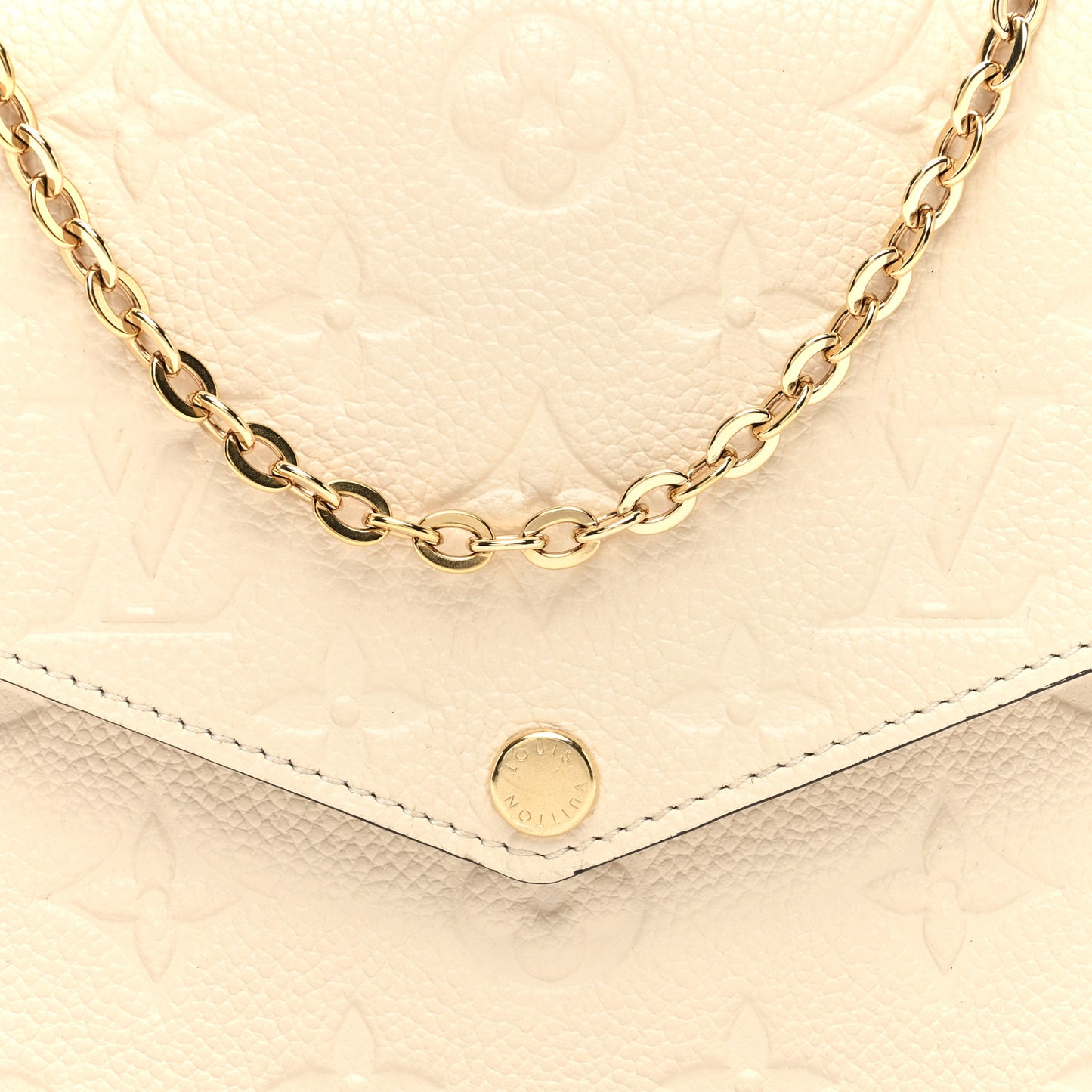 Empreinte Pochette Felicie Chain Wallet Cream