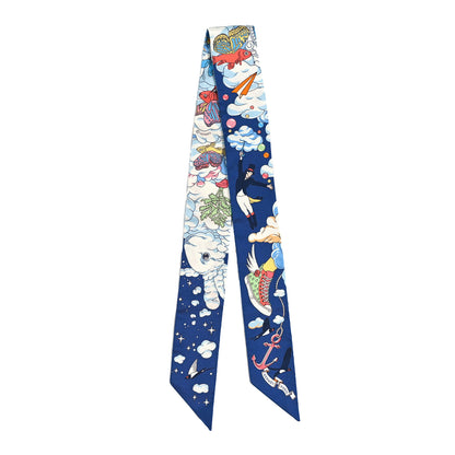 Hermes Silk Sur Mon Nuage Twilly Marine Clair Ciel 2 of 4