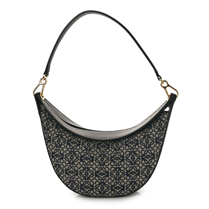 Loewe Jacquard Anagram Calfskin Small Luna Navy Black 1 of 8