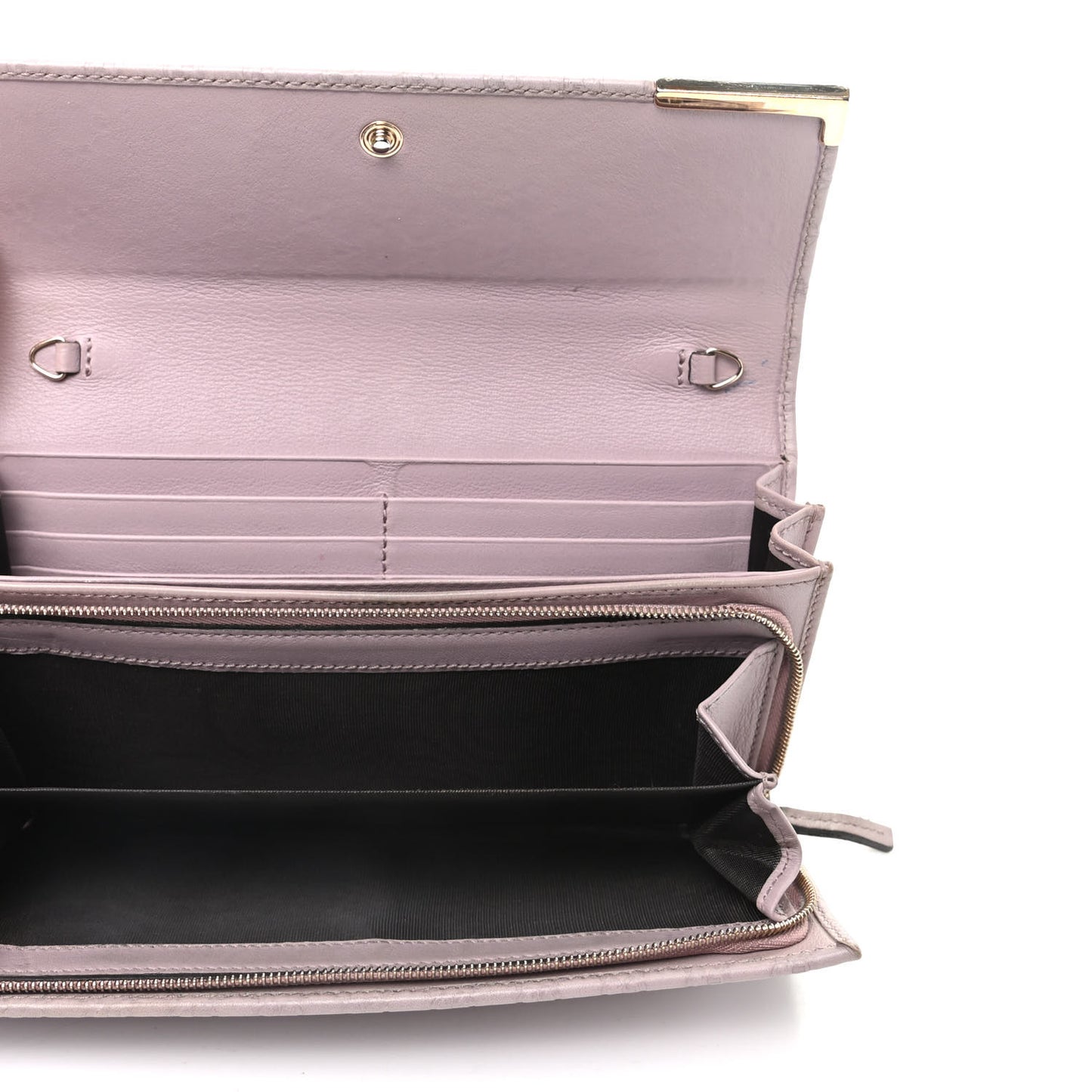 Soft Microguccissima Dice Chain Wallet Mauve