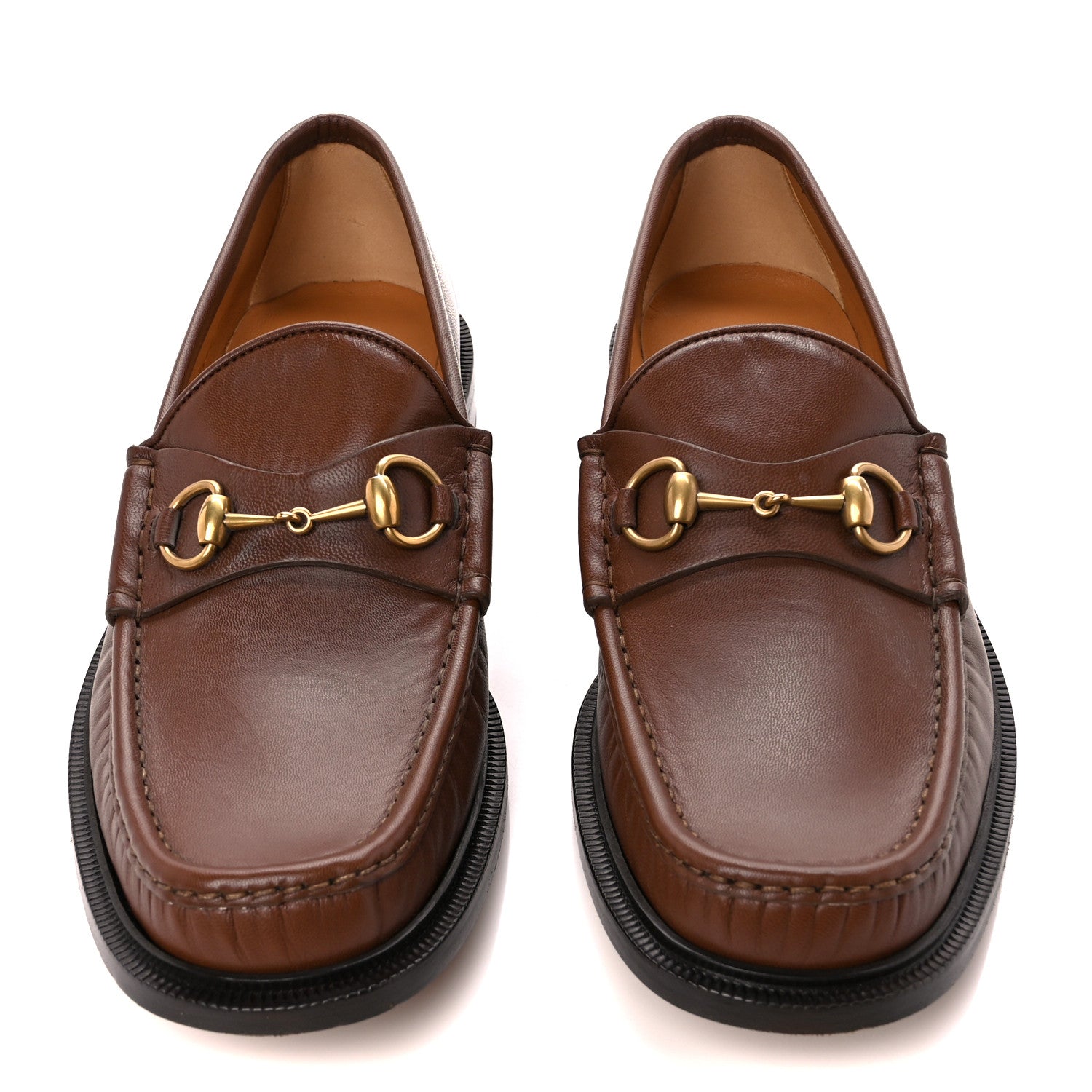 Gucci Goatskin Mens Horsebit Loafers 11 Brown Sugar 2 of 10